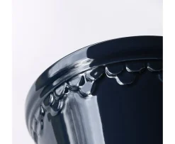 Bergs Potter Københavner Kruka med Fat Glazed Sapphire Blue Ø18
