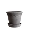 Bergs Potter Københavner Kruka med Fat Raw Grey Terracotta Ø16