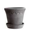 Bergs Potter Københavner Kruka med Fat Raw Grey Terracotta Ø21