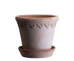 Bergs Potter Københavner Kruka med Fat Raw Rosa Terracotta Ø21
