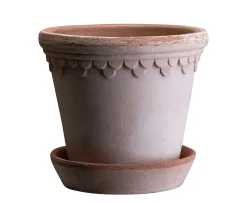 Bergs Potter Københavner Kruka med Fat Raw Rosa Terracotta Ø30