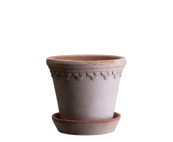 Bergs Potter Københavner Kruka med Fat Raw Rosa Terracotta Ø16