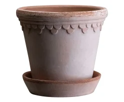 Bergs Potter Københavner Kruka med Fat Raw Rosa Terracotta Ø35