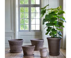 Bergs Potter Københavner Kruka Raw Grey Terracotta Ø70