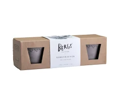 Bergs Potter Københavner Kruka Raw Grey Terracotta 3-pack Ø10