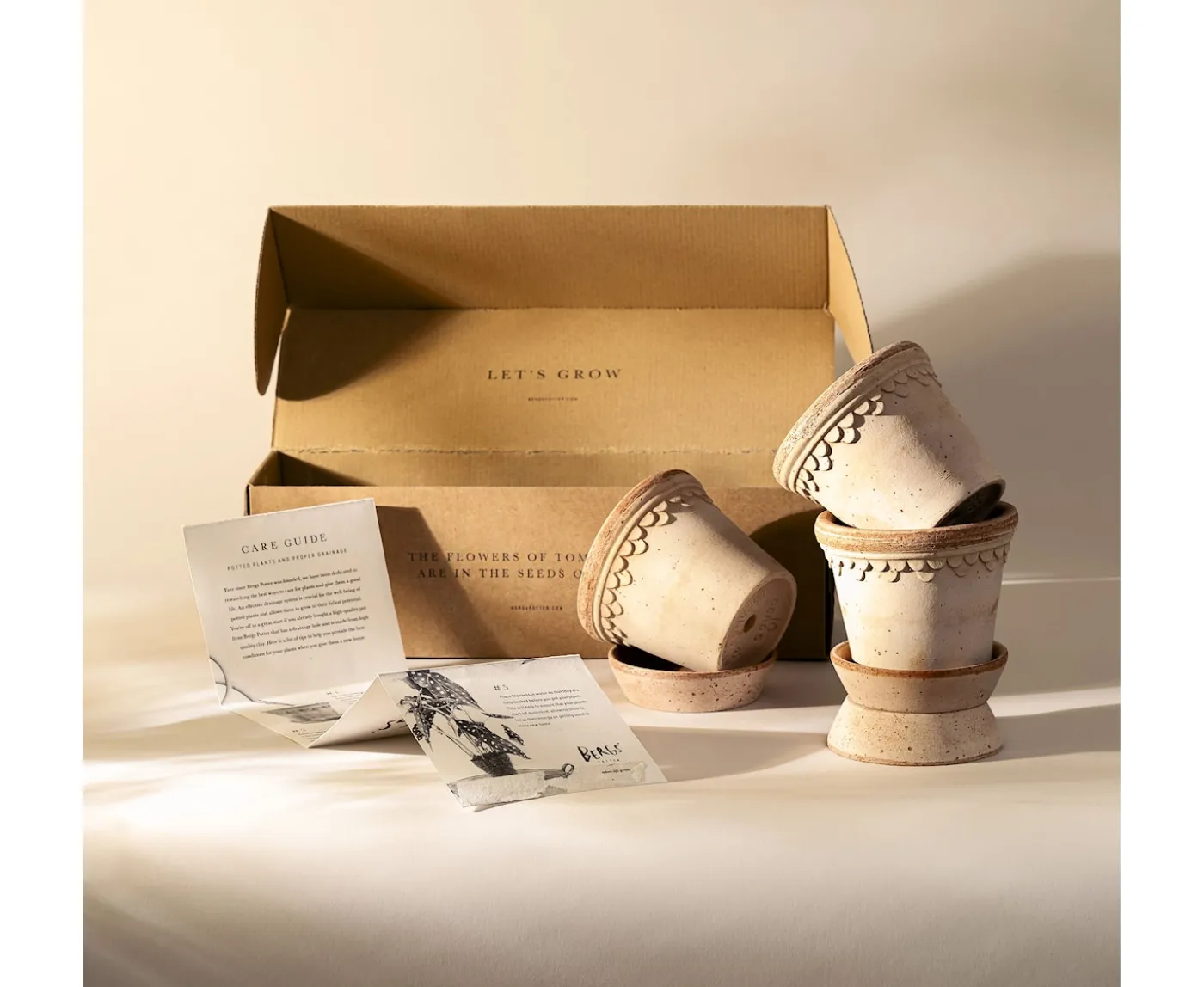 Bergs Potter Københavner Kruka Raw Rosa Terracotta 3-pack Ø10