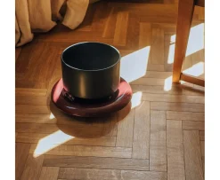 Bergs Potter Lily Fat Glazed Deep Burgundy Ø25