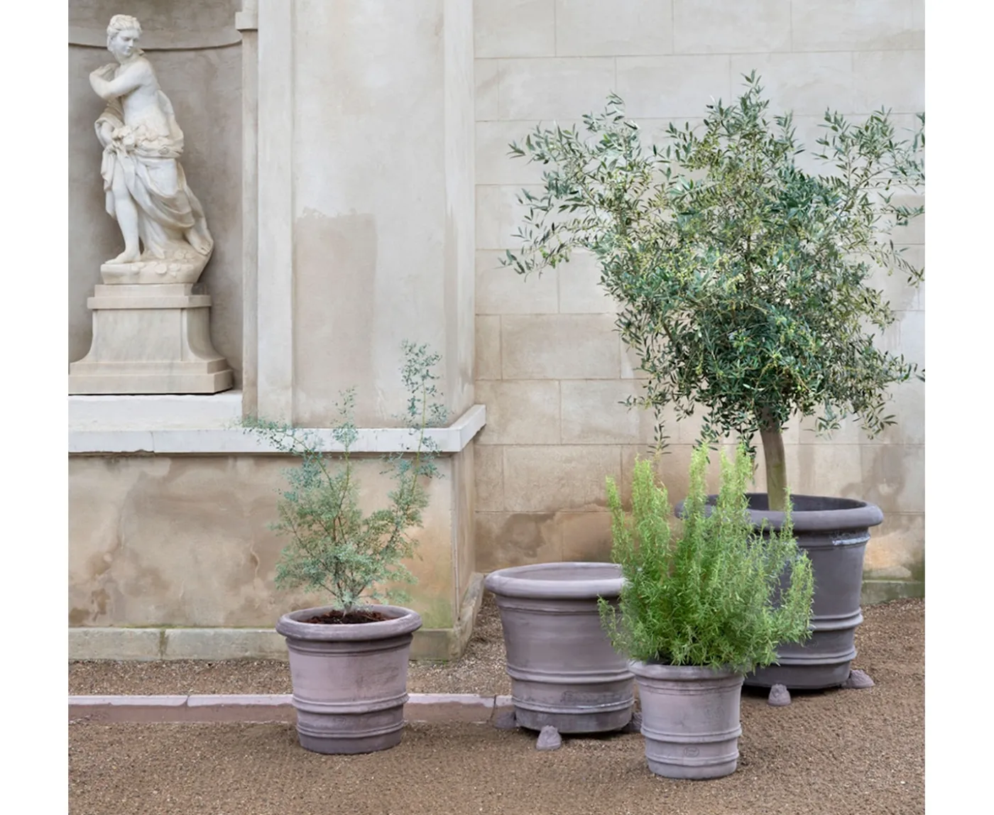 Bergs Potter Lucca Kruka Raw Grey Terracotta Ø70