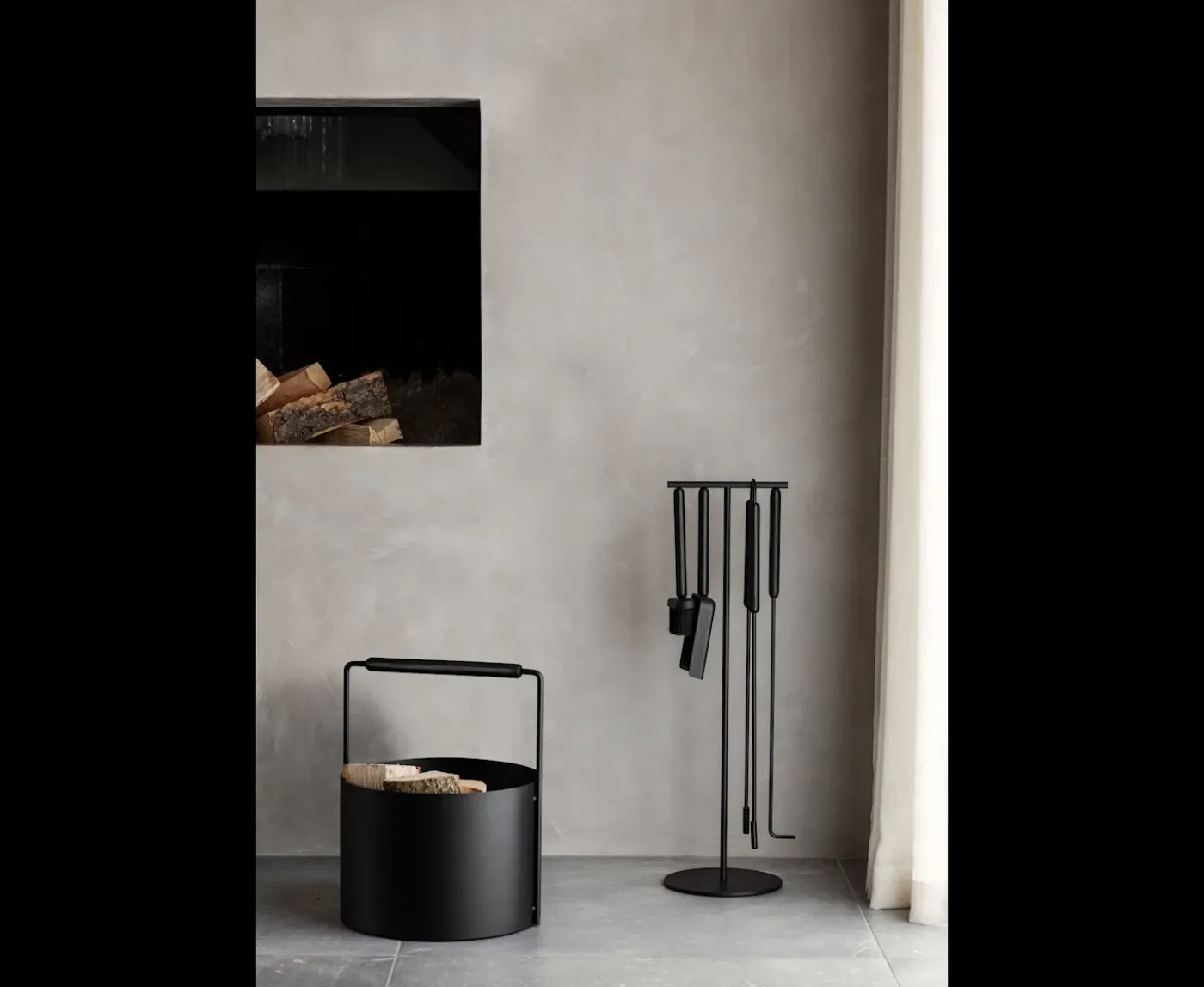 Blomus Ashi Kaminverktyg 5 Delar Black 75cm