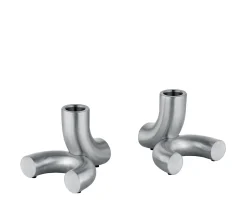 Blomus Doodle Ljusstake Matt Silver 2-pack