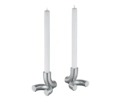 Blomus Doodle Ljusstake Matt Silver 2-pack