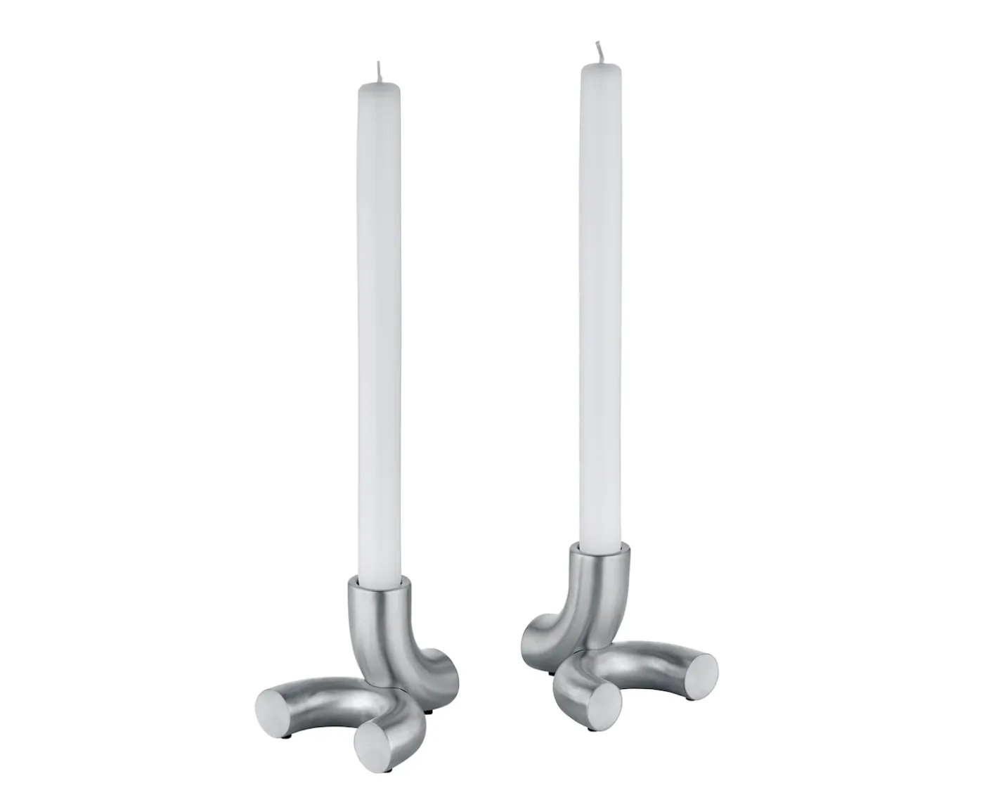 Blomus Doodle Ljusstake Matt Silver 2-pack