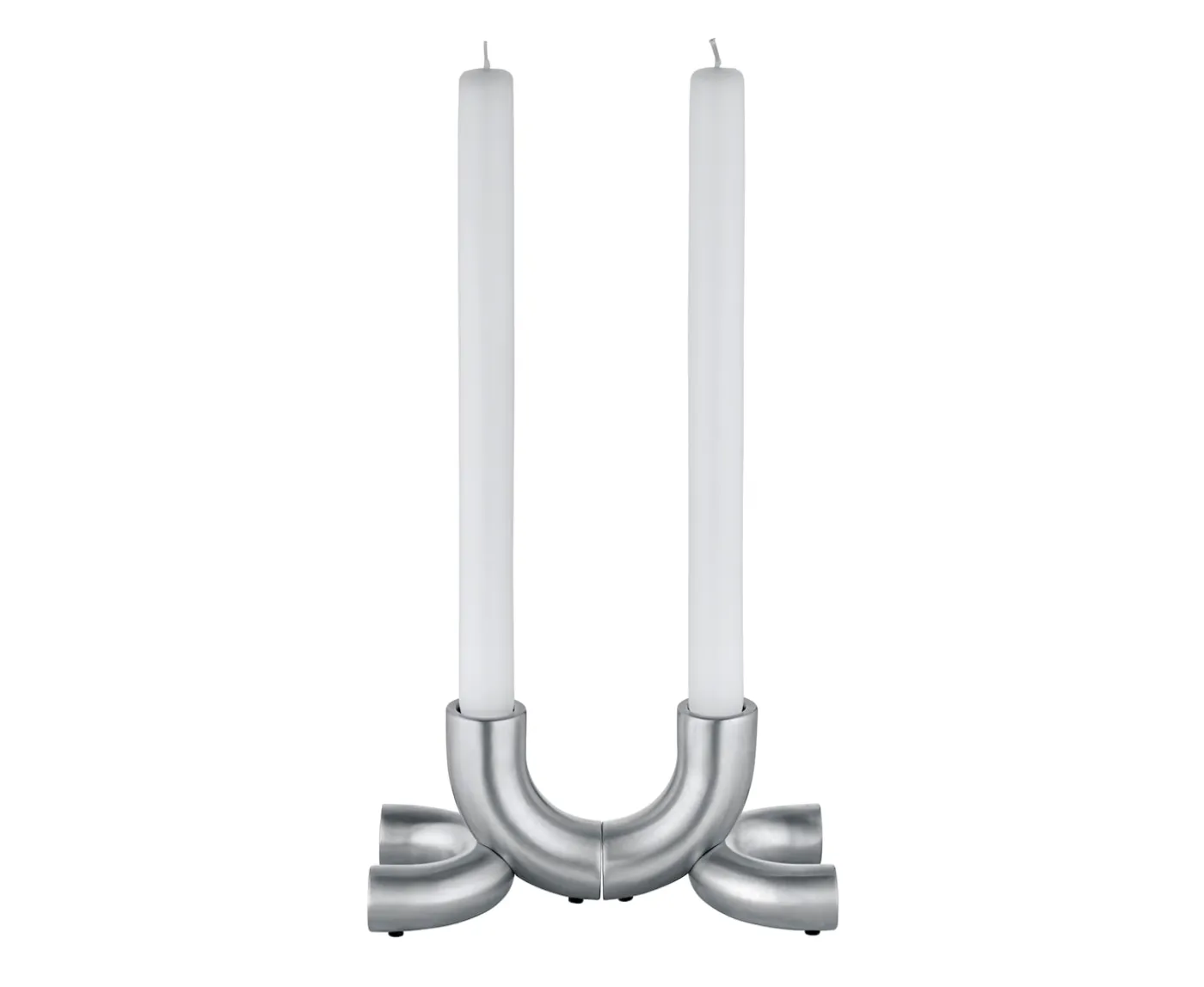 Blomus Doodle Ljusstake Matt Silver 2-pack