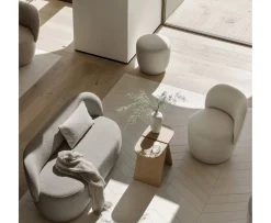 Blomus Kuon Sittpuff Boucla Beige Ø48