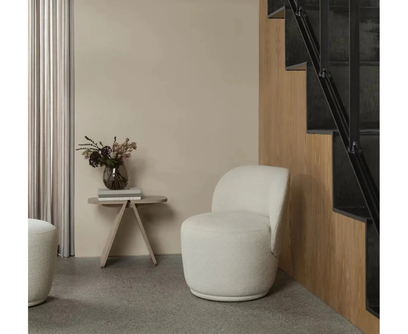 Blomus Kuon Snurr Loungestol Boucla Beige