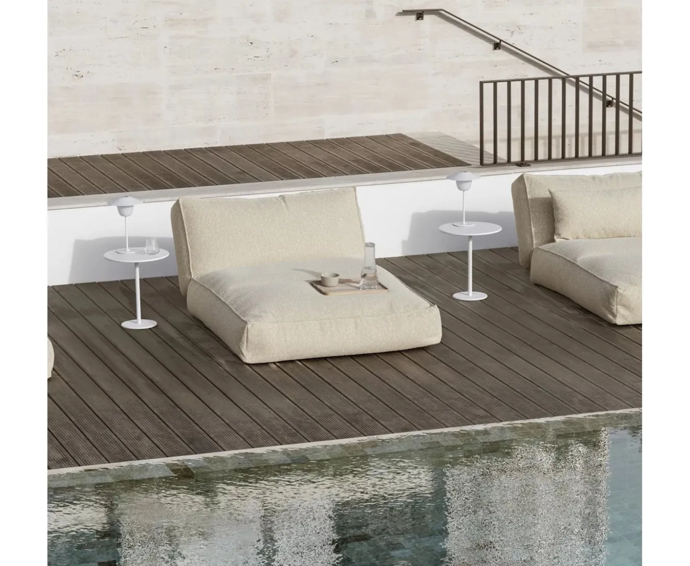 Blomus Stay Utomhus Sidobord Vit Ø40