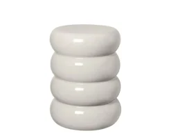 Blomus Toru Ceramic Sidobord Lily White Shape Round