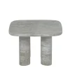 Blomus Volos Sidobord Silver Travertine 52x52