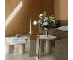 Blomus Volos Soffbord Travertine Ø75