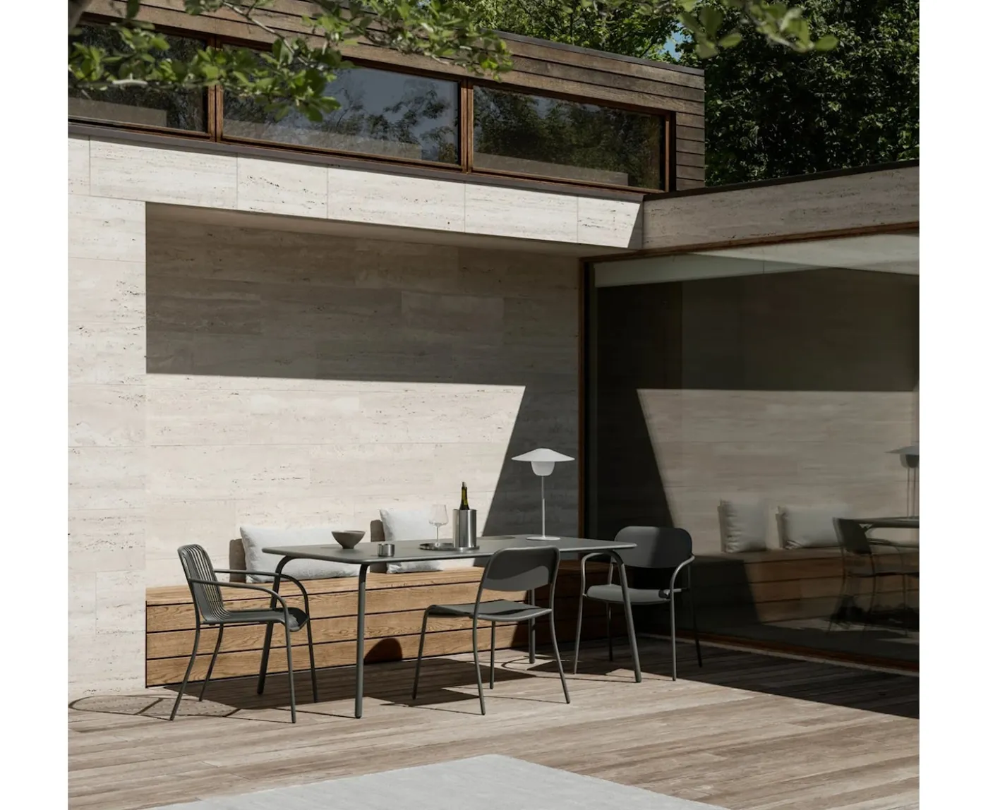 Blomus Yua Wire Utomhus Karmstol Granite Gray