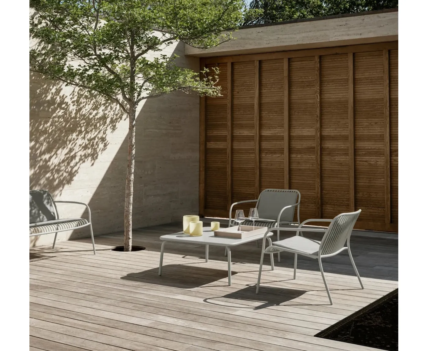 Blomus Yua Wire Utomhus Loungestol Silk Gray