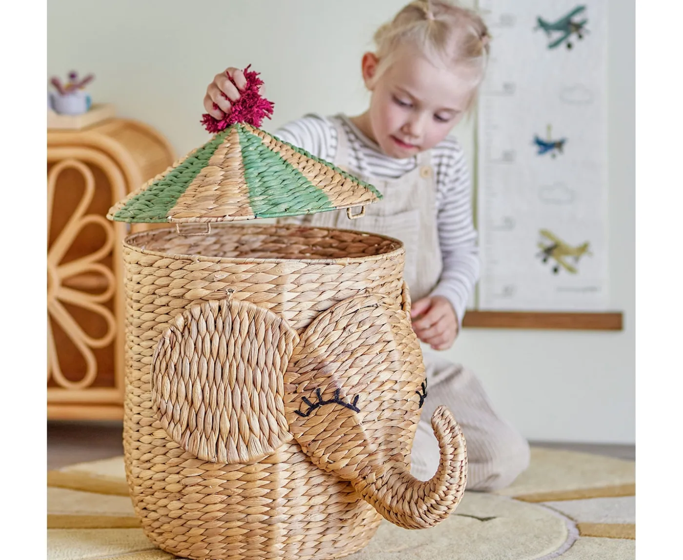 Bloomingville Bobo Korg med Lock Nature 50cm