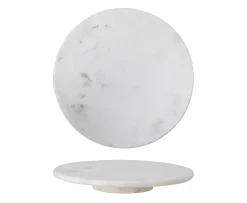 Bloomingville Ellin Roterbar Bricka White Marble Ø35