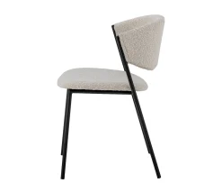 Bloomingville Marlo Matstol Bouclé Vit