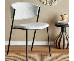 Bloomingville Marlo Matstol Bouclé Vit
