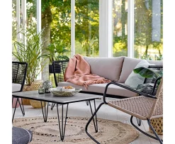 Bloomingville Mundo Loungesoffa Svart/Natur 175cm