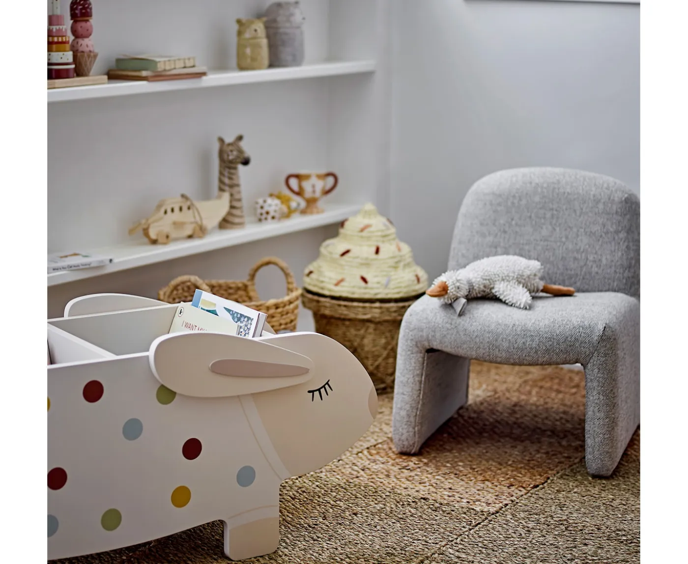 Bloomingville Neel Kids Loungestol Grey