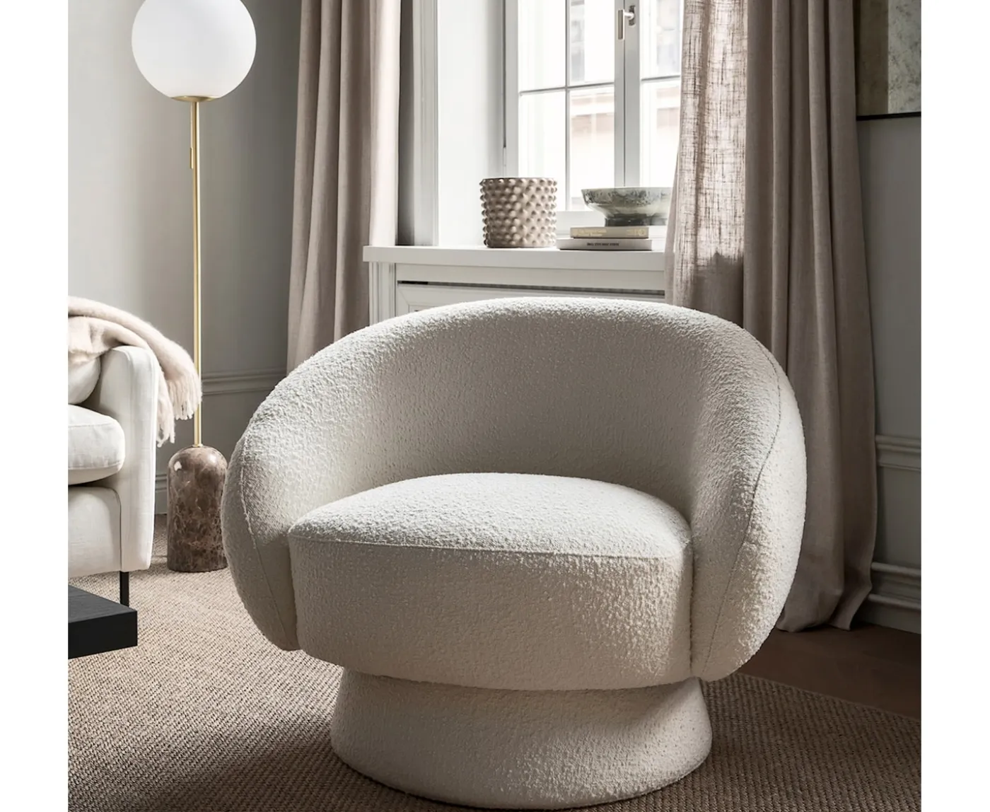 Bloomingville Ted Loungestol Vit