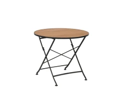Brafab Brewer Matbord Black/Teak Ø85
