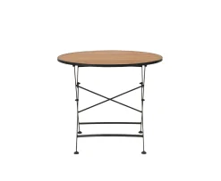 Brafab Brewer Matbord Black/Teak Ø85