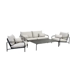 Brafab Hallavara Soffbord Svart/grå 162x112