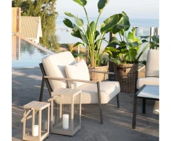 Brafab Lyra Loungefåtölj Black/Beige