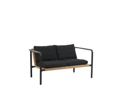 Brafab Motty 2-sits Soffa Black/Teddy Black 140cm