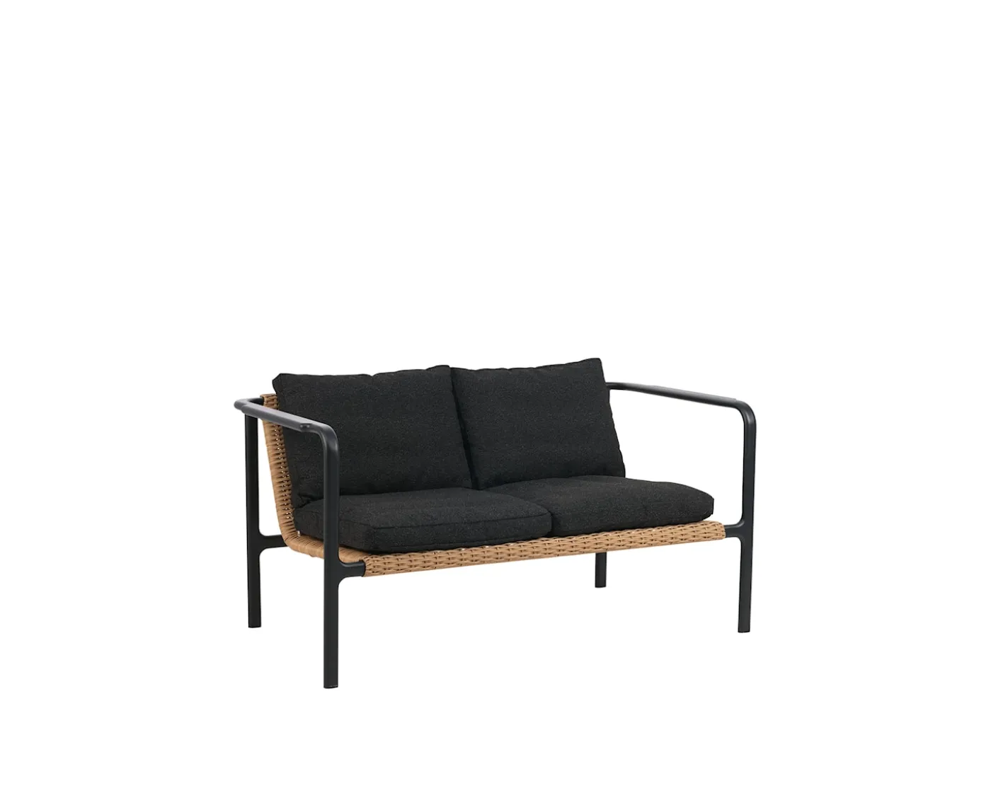 Brafab Motty 2-sits Soffa Black/Teddy Black 140cm