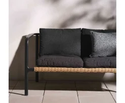 Brafab Motty 2-sits Soffa Black/Teddy Black 140cm