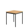 Brafab Nox Cafébord Antracit/Bambu 70x70