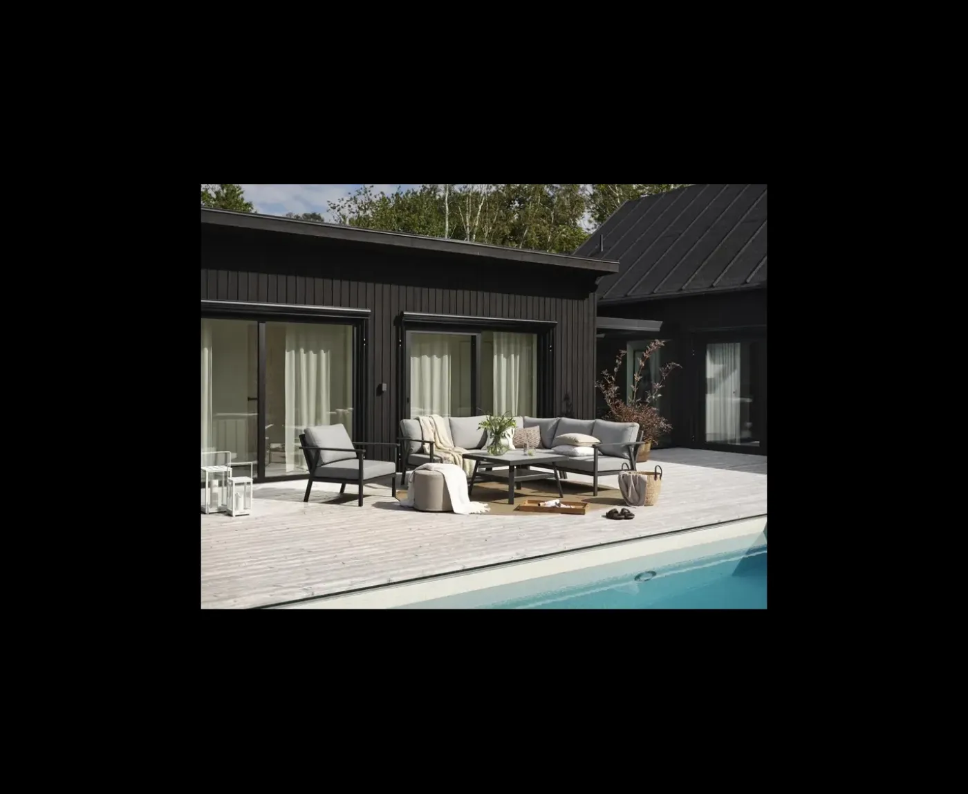 Brafab Samvaro Loungestol Antracit/Pearl Grey 80cm