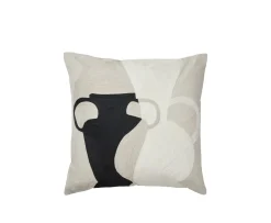 Broste Copenhagen Eva Kuddfodral Black/Beige 50x50