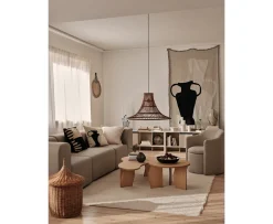 Broste Copenhagen Eva Kuddfodral Black/Beige 50x50