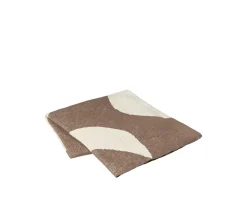 Broste Copenhagen Maren Pläd Kangaroo Brown/Off White 130x180