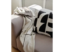 Broste Copenhagen Maren Pläd Kangaroo Brown/Off White 130x180