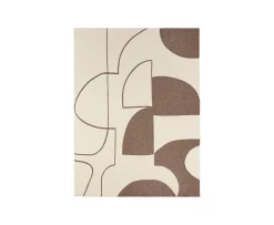 Broste Copenhagen Maren Pläd Kangaroo Brown/Off White 130x180