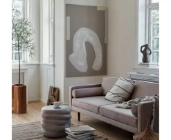 Broste Copenhagen Sigrid Kuddfodral Light Beige/Black 50x50