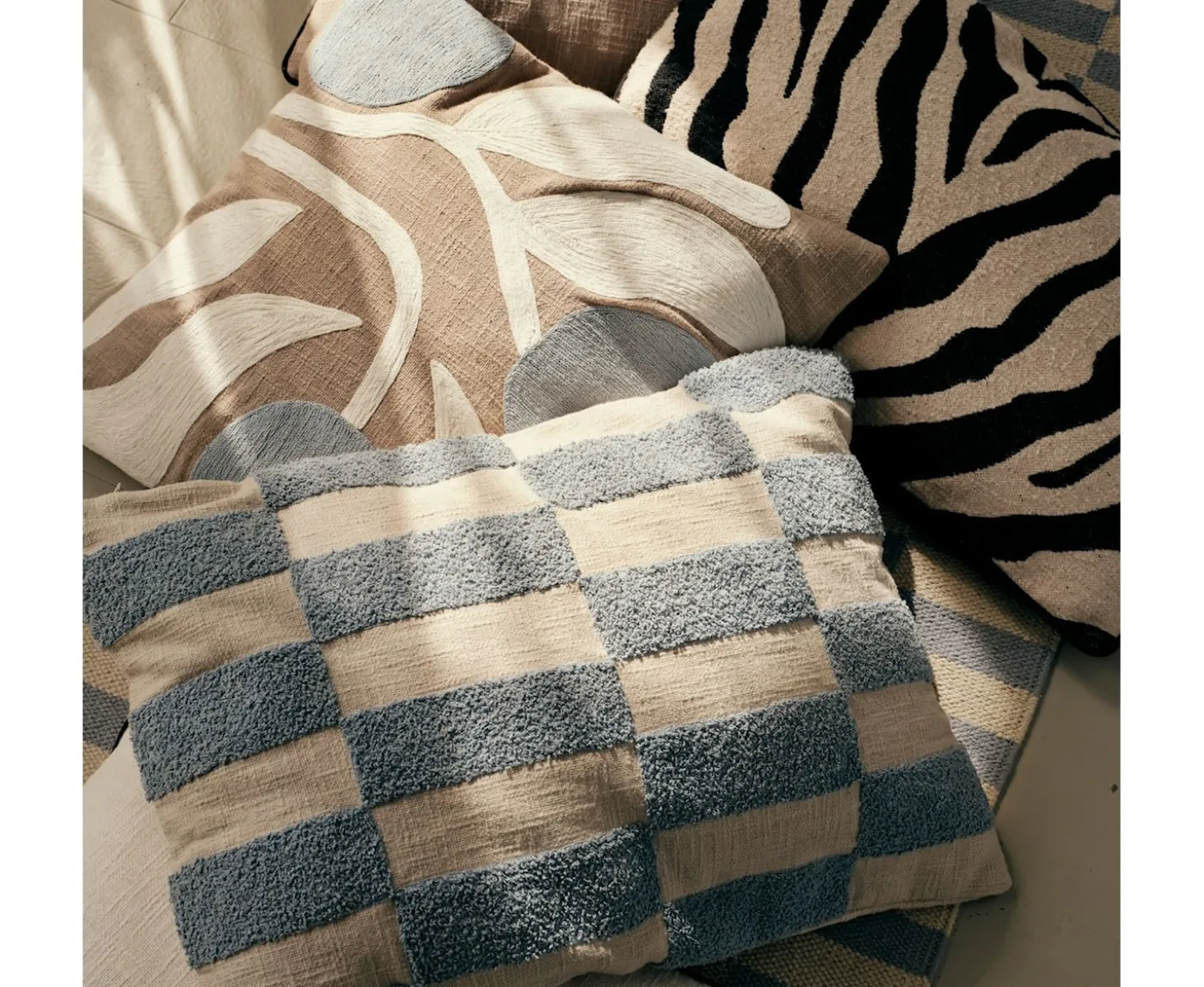 Broste Copenhagen Jane Kuddfodral Blue 40x60