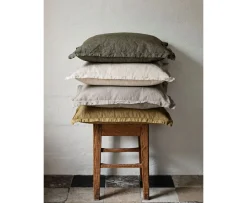 Broste Copenhagen Linn Kuddfodral Grape Leaf Green 60x60