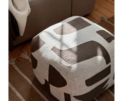 Broste Copenhagen Mundo Sittpuff Kangaroo Brown/Light Beige